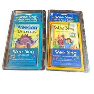 Wee Sing Dinosaurs & Childrens Songs Fingerplays Cassette Book Sets Vintage New